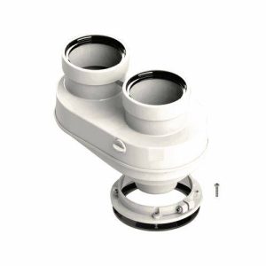 Kit fumi sdoppiato Ø80/80 per scaldabagni Savio Laser