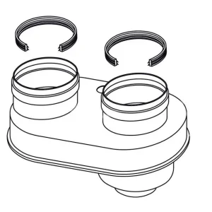 Kit fumi sdoppiato Ø80/80 per scaldabagno Rinnai Infinity 28lt
